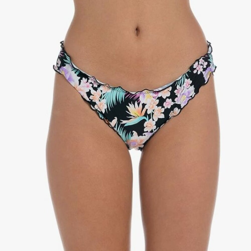Hobie Merrow Ruffled Hipster Swimsuit Bikini Bottom Juniors Size 16 NWOT